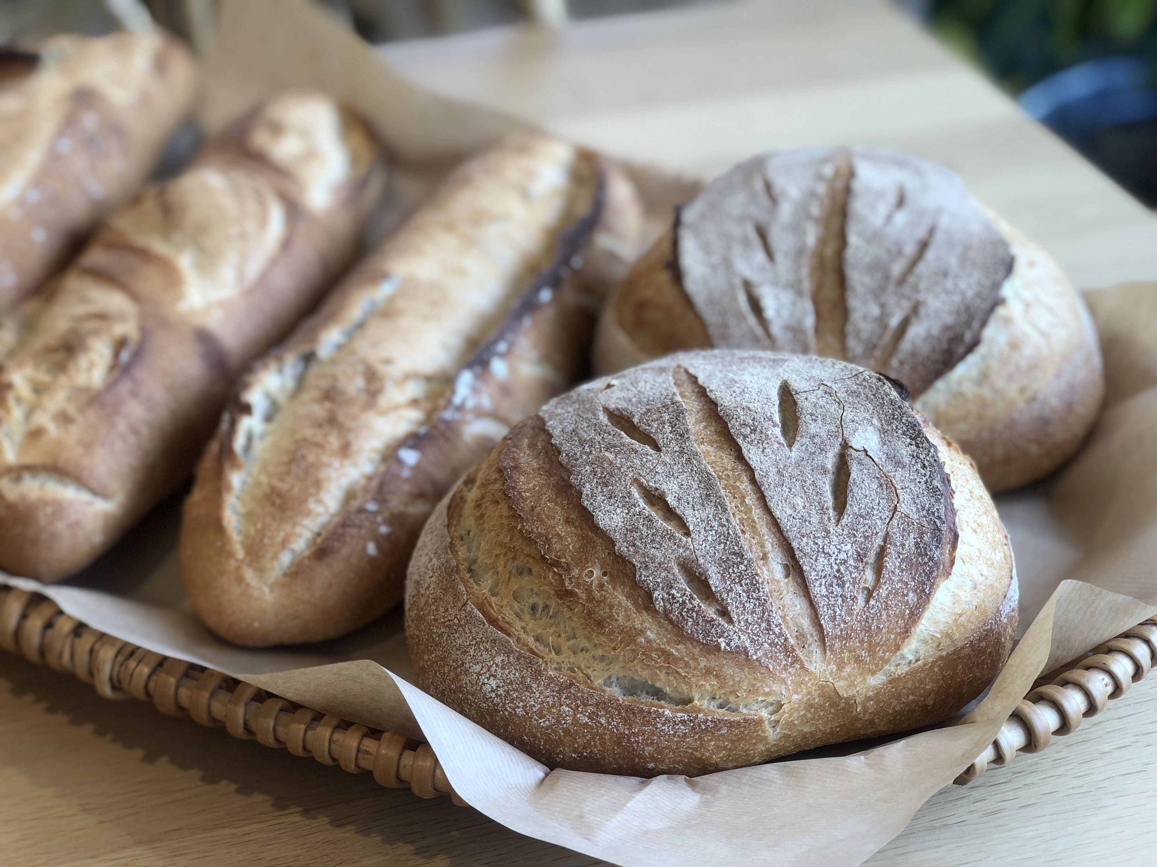 春告げわかめ塩バターロールとルヴァン&ライ麦