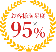 お客様満足度95%